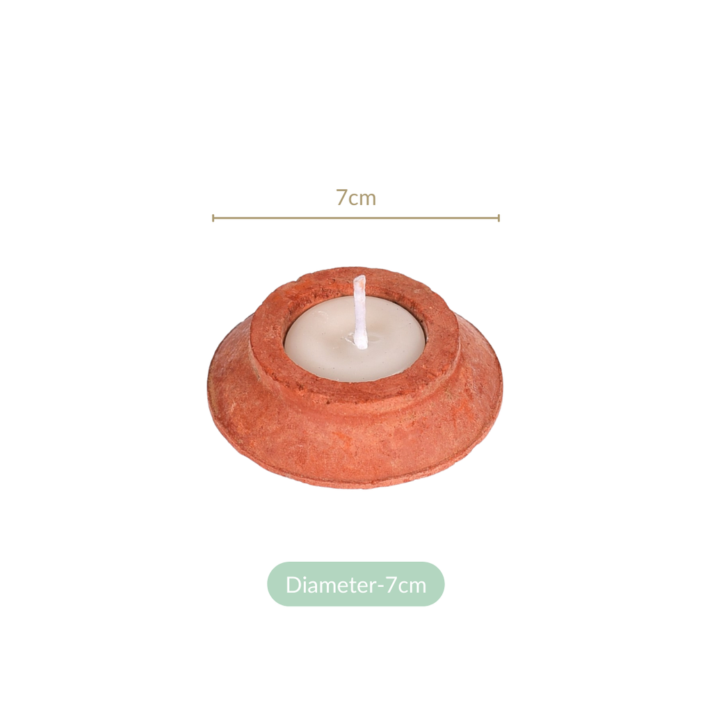 Matki Earthen Clay Diyas Set Of 24 Nestasia