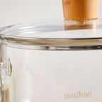 Clear Borosilicate Glass Cooking Pot With Lid 1800ml Nestasia