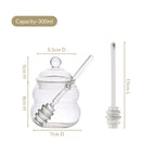 Glass Honey Jar with Dipper And Lid 300ml Nestasia