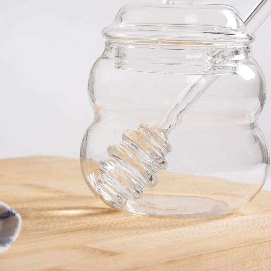 Glass Honey Jar with Dipper And Lid 300ml Nestasia