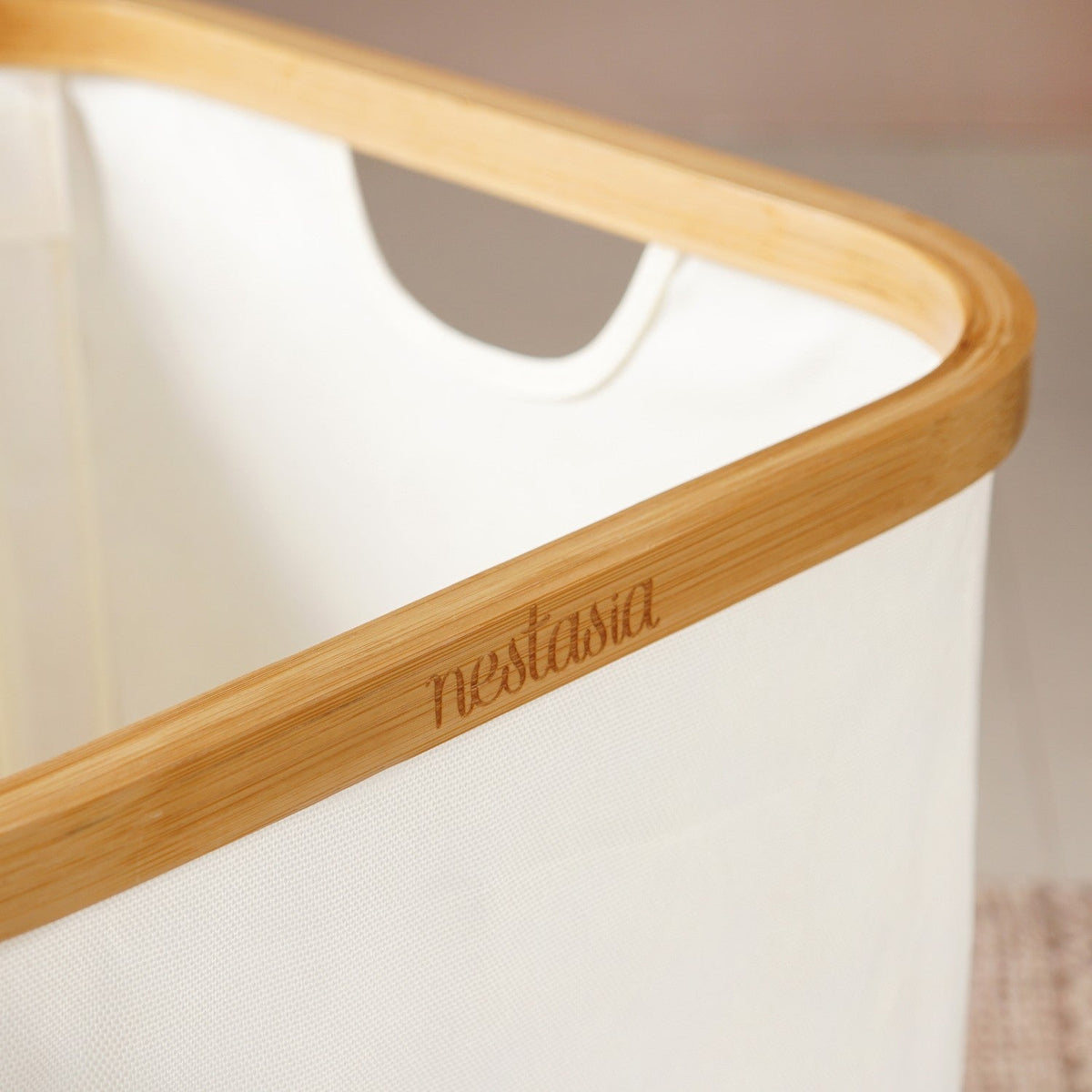 Minimalist Laundry Basket Off White Nestasia