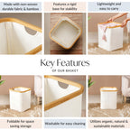 Minimalist Laundry Basket Off White Nestasia