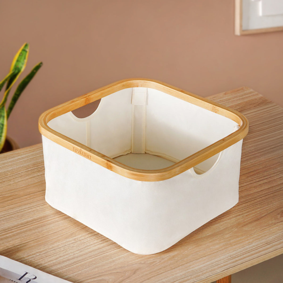 Multi Purpose Cloth Storage Box Off White Nestasia
