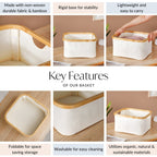Multi Purpose Cloth Storage Box Off White Nestasia