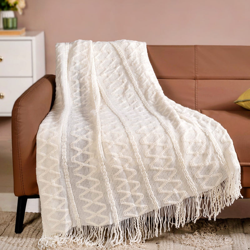 Cloud Dancer Couch Throw Blanket Nestasia