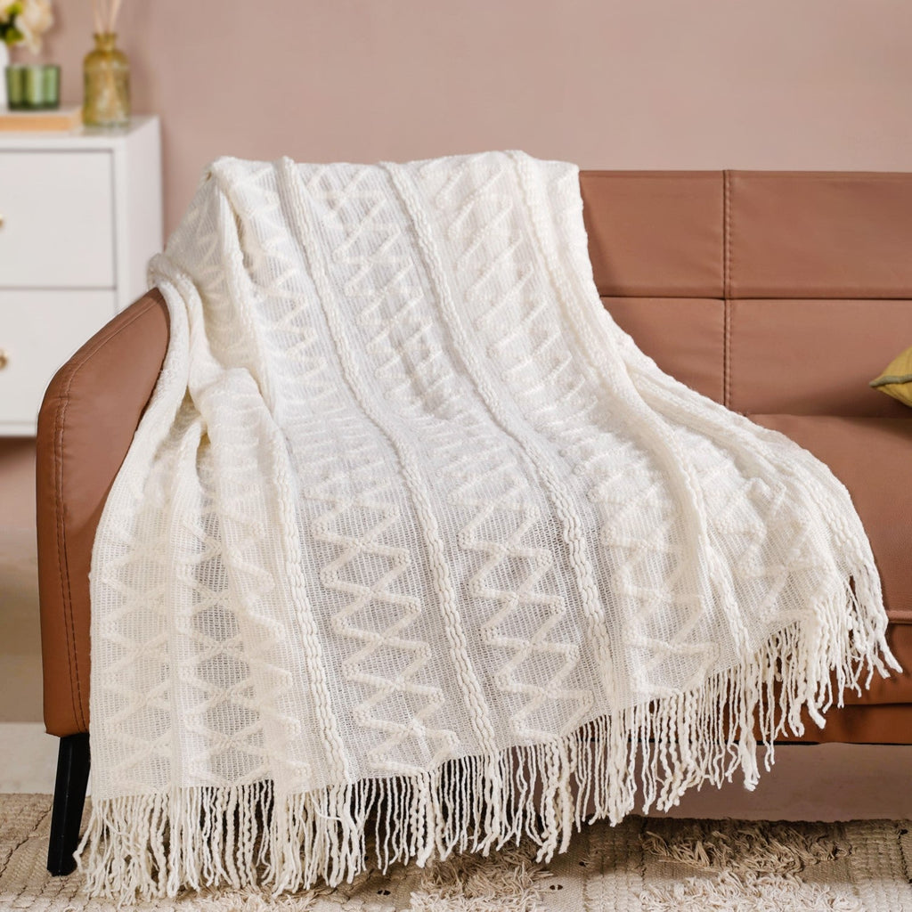Cloud Dancer Couch Throw Blanket Nestasia