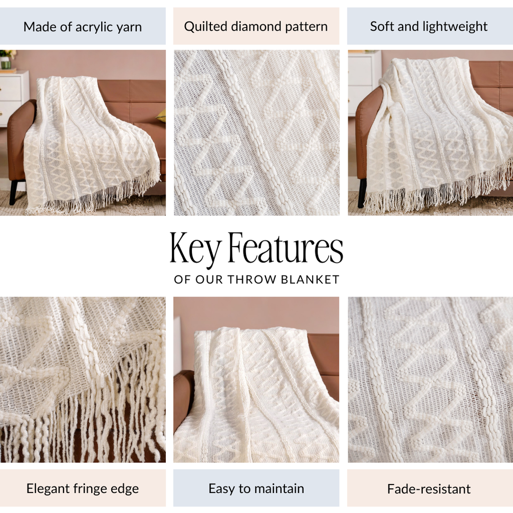Cloud Dancer Couch Throw Blanket Nestasia