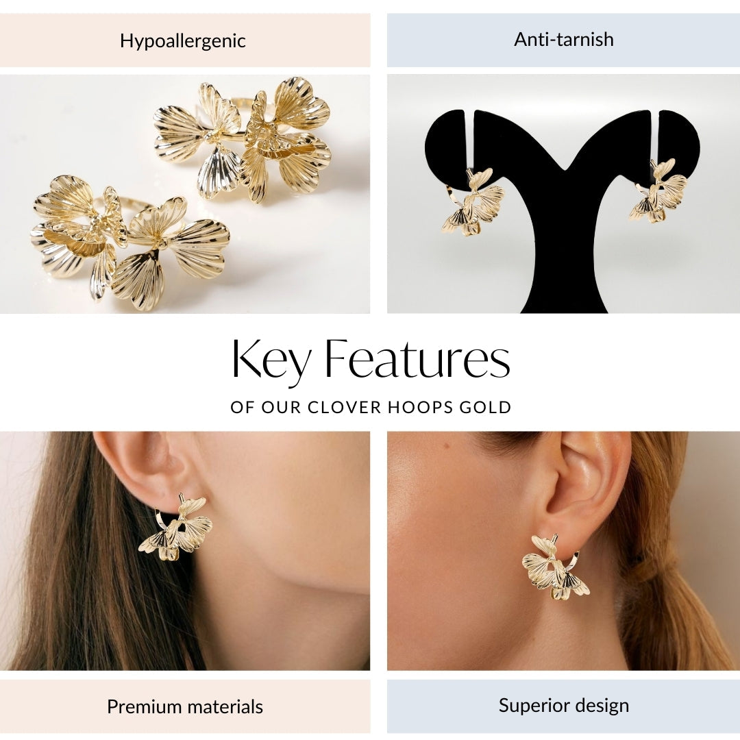Clover Hoops Gold Nestasia