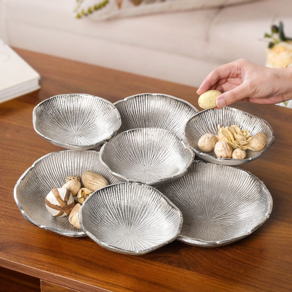 Clustered Bowls Large Platter Silver Nestasia
