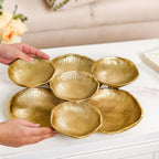 Large Clustered Bowls Platter Gold Nestasia