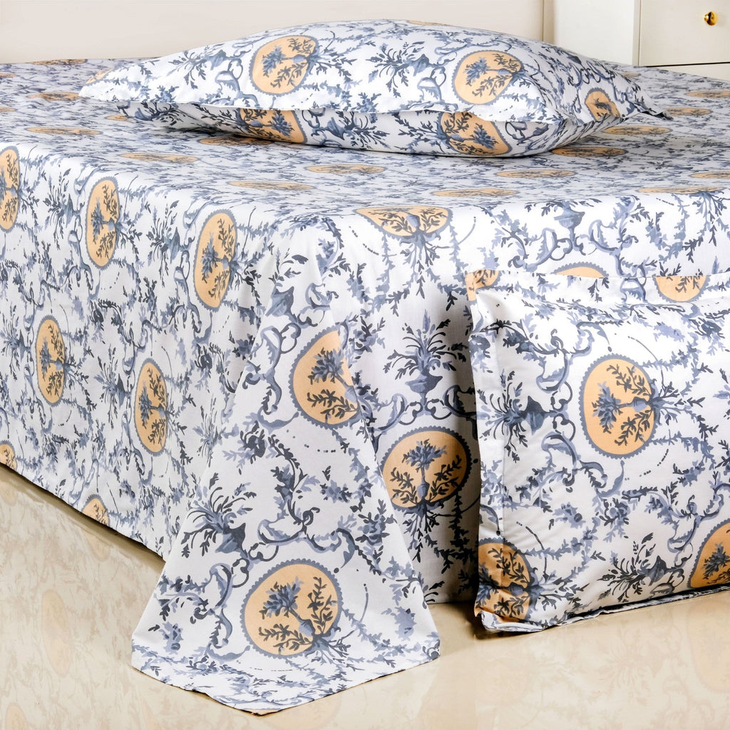 Coastal Chateau King Size Printed Cotton Bedding Set 275x275cm Nestasia