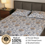 Coastal Chateau King Size Printed Cotton Bedding Set 275x275cm Nestasia
