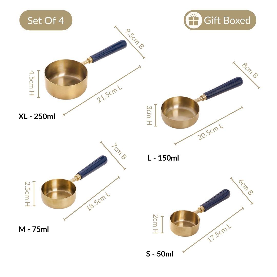 Cobalt Measuring Spoon Set Of 4 Nestasia