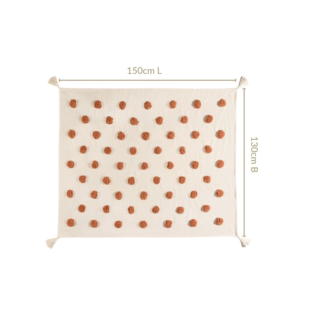 Tuft And Tassel Pure Cotton Throw Nestasia
