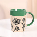 Poppy Grove Ceramic Coffee Mug Set Of 4 450ml Nestasia