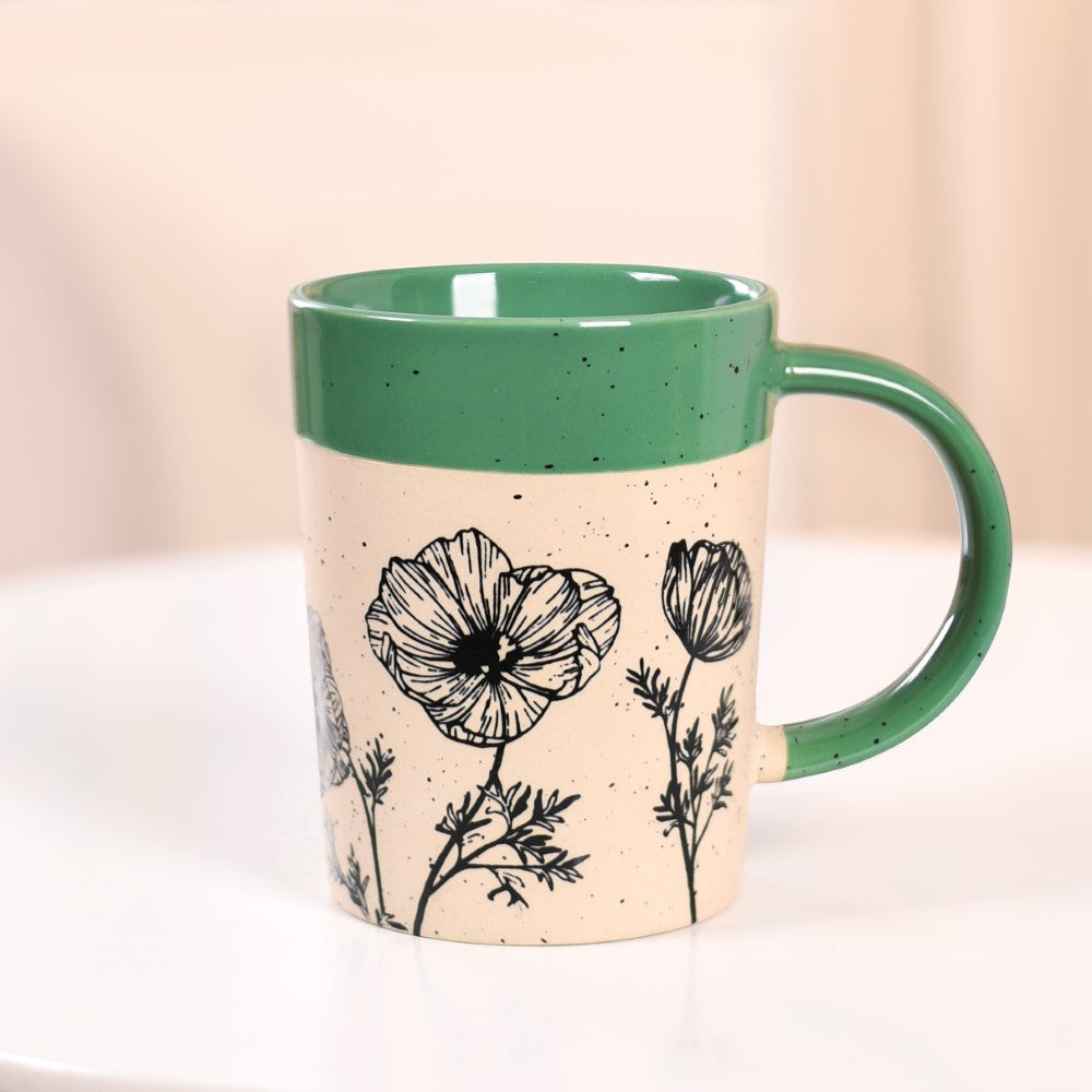 Poppy Grove Ceramic Coffee Mug Set Of 4 450ml Nestasia
