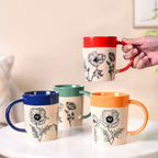 Poppy Grove Ceramic Coffee Mug Set Of 4 450ml Nestasia