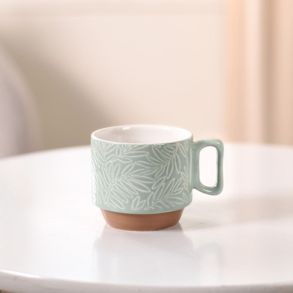 Ceramic Gaia Stackable Coffee Cup Set Of 4 250ml Nestasia