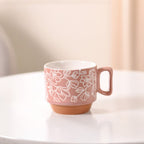 Ceramic Gaia Stackable Coffee Cup Set Of 4 250ml Nestasia