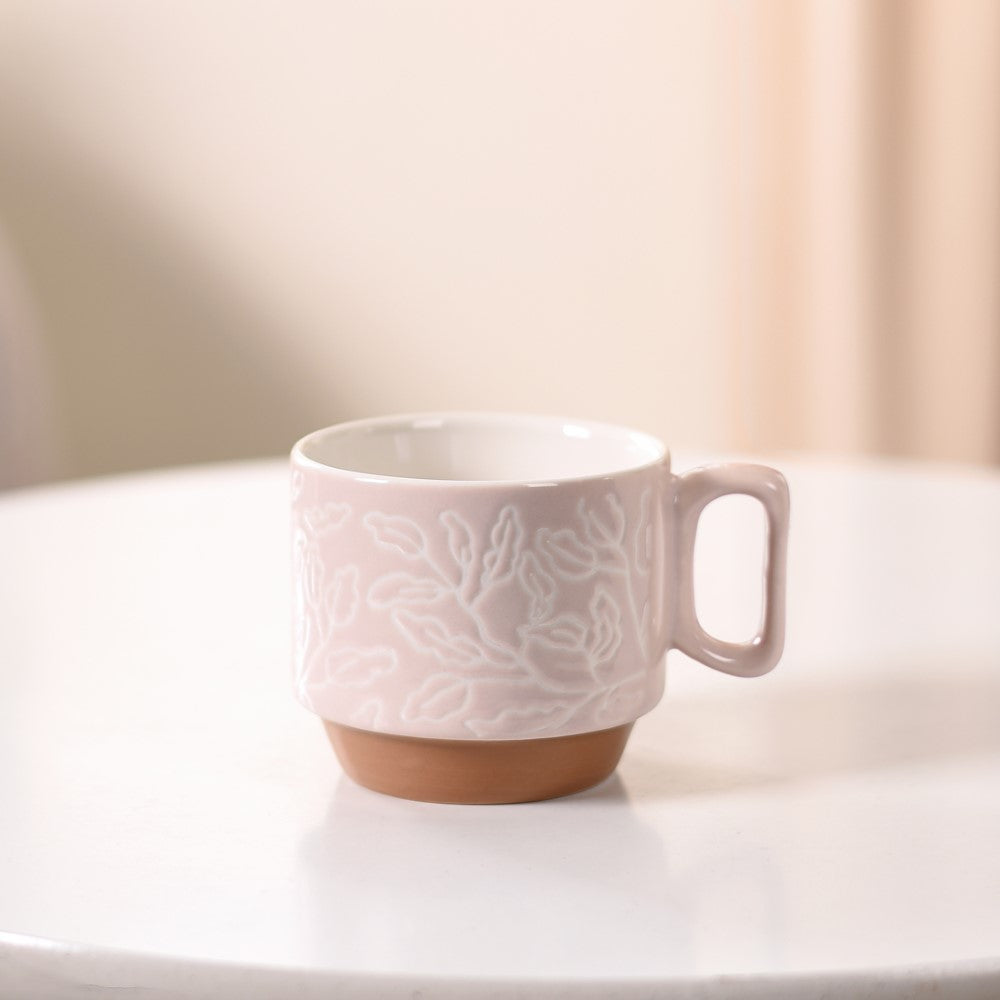 Ceramic Gaia Stackable Coffee Cup Set Of 4 250ml Nestasia