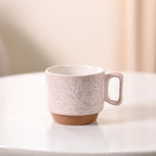 Ceramic Gaia Stackable Coffee Cup Set Of 4 250ml Nestasia