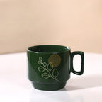 Foliage Stackable Ceramic Coffee Cup Set Of 4 250ml Nestasia