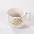 Foliage Stackable Ceramic Coffee Cup Set Of 4 250ml Nestasia