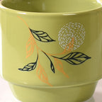 Foliage Stackable Ceramic Coffee Cup Set Of 4 250ml Nestasia