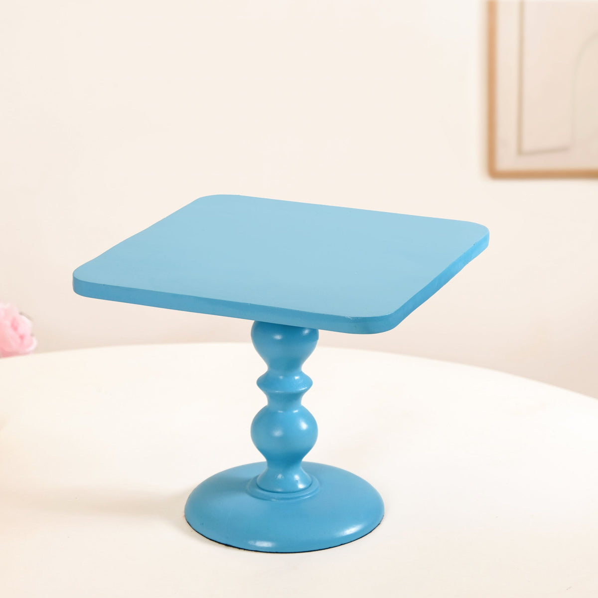 Colour Pop Square Riser Cake Stand Set Of 2 Peach Blue Nestasia