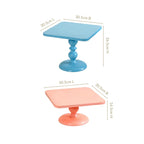 Colour Pop Square Riser Cake Stand Set Of 2 Peach Blue Nestasia