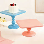 Colour Pop Square Riser Cake Stand Set Of 2 Peach Blue Nestasia
