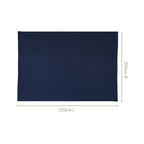Combed Cotton Waffle Sofa Throw Blanket Deep Blue 220x200cm Nestasia