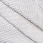 Combed Cotton Waffle Sofa Throw Blanket Pristine White 220x200cm Nestasia