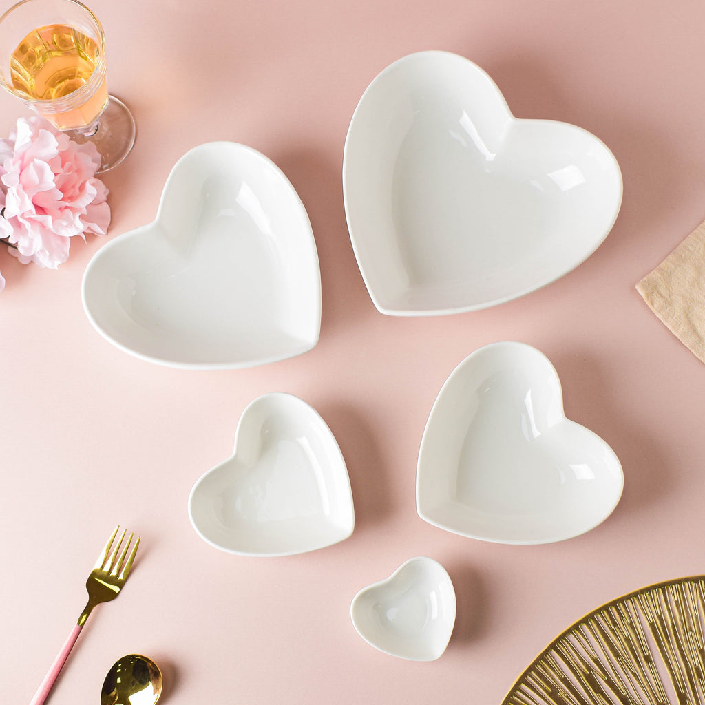 White Heart Condiments Bowl Nestasia