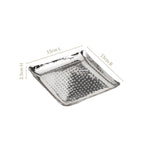 Square Platter Hammered Stainless Steel Set Of 2 Nestasia