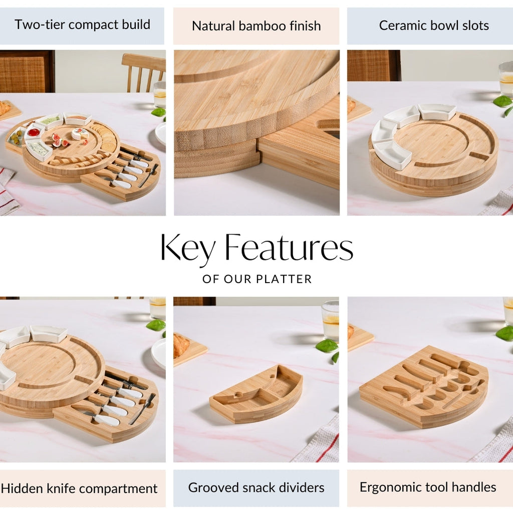 Complete Hosting Expandable Charcuterie Set Of 12 Nestasia