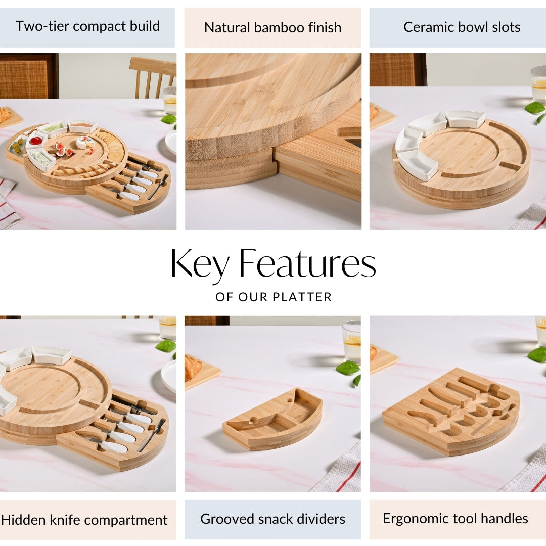 Complete Hosting Expandable Charcuterie Set Of 12 Nestasia