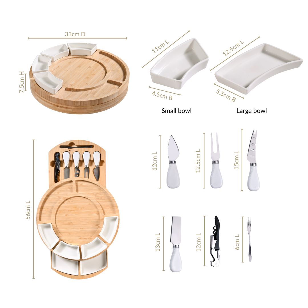 Complete Hosting Expandable Charcuterie Set Of 12 Nestasia
