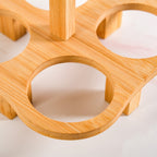 Glass Bowls Set Of 4 With Bamboo Stand Nestasia