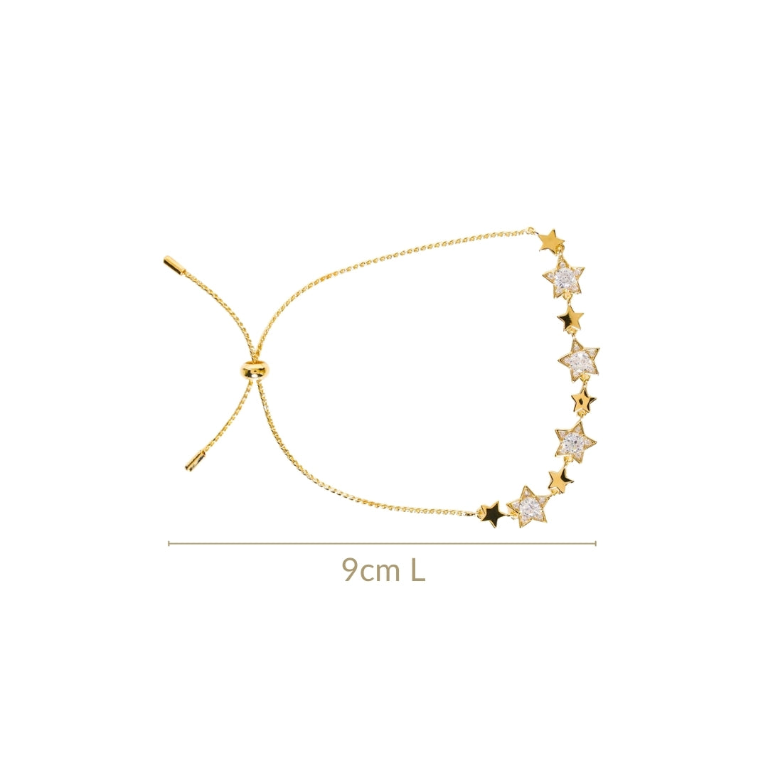 Constellation Of Stars Gold Chain Bracelet Nestasia