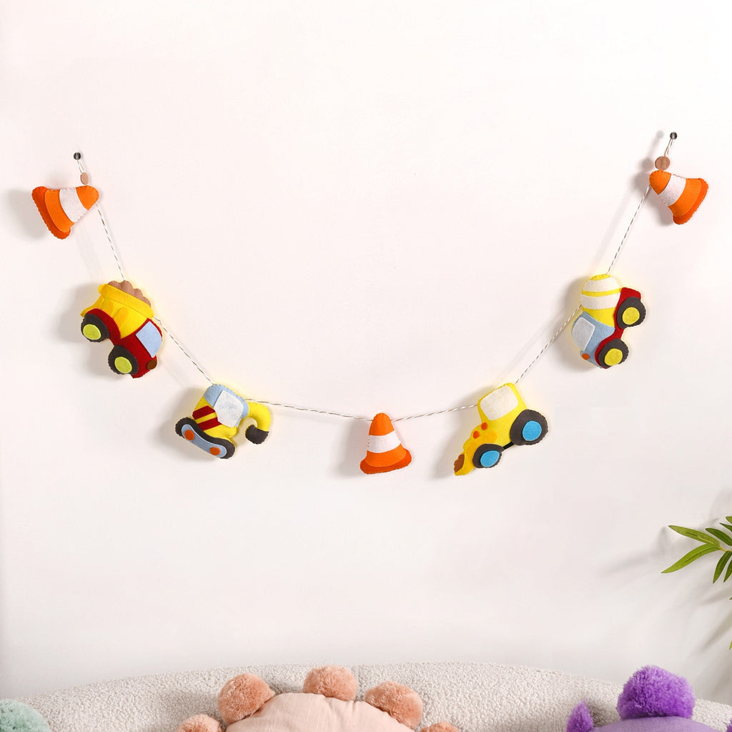Construction Site Bunting For Kids Room Decor Nestasia
