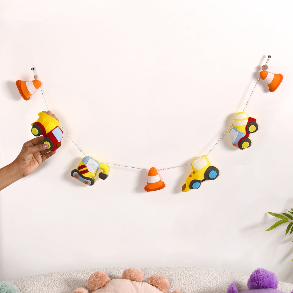 Construction Site Bunting For Kids Room Decor Nestasia