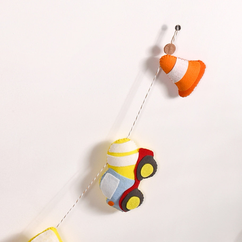 Construction Site Bunting For Kids Room Decor Nestasia