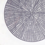 Contemporary Cutwork Grey Table Mats Set Of 6 Nestasia