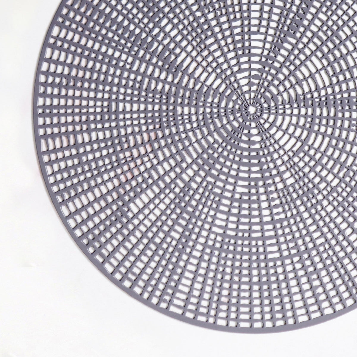 Contemporary Cutwork Grey Table Mats Set Of 6 Nestasia
