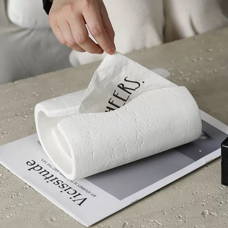 Contemporary Tissue Holder White Nestasia