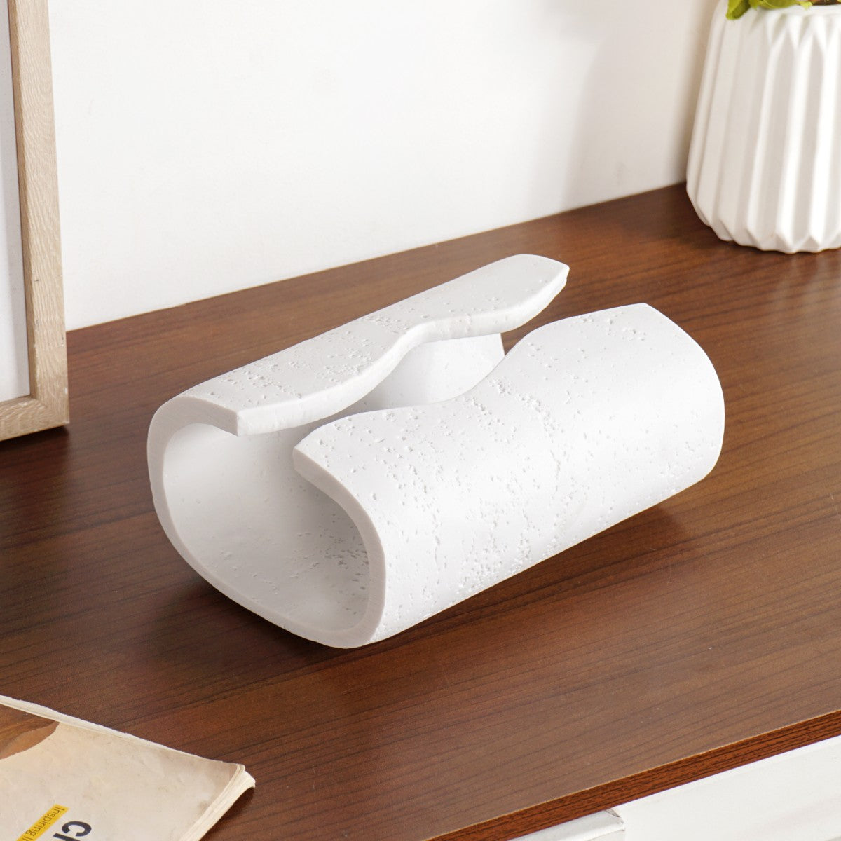 Contemporary Tissue Holder White Nestasia