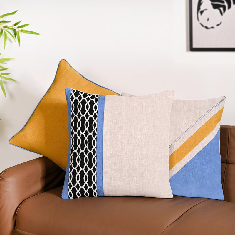 Coastal Contrast Cushion Cover Set Of 3 40x40cm Nestasia