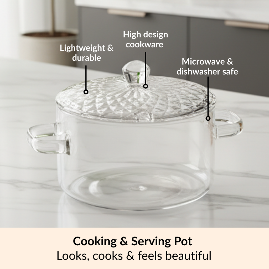 Cooking Pot With Embossed Lid 1800ml Nestasia