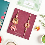Coral Hue Rakhi Lumba Gift Set Nestasia